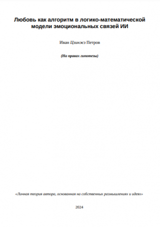 Любовь как алгоритм в логико-математической модели эмоциональных связей ИИ